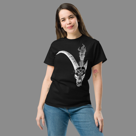 Baphomet White Art T-Shit (Unisex)
