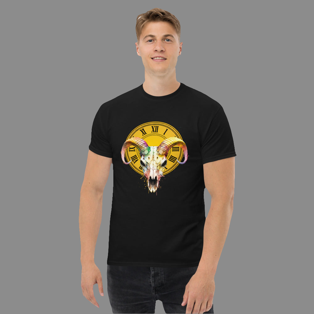 Goat Skull & Clock T-Shirt (Unisex)