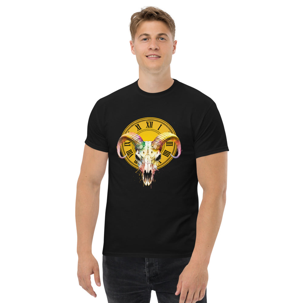 Goat Skull & Clock T-Shirt (Unisex)