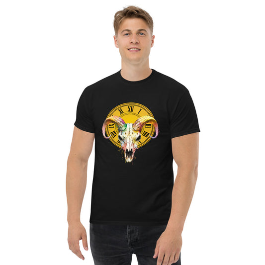 Goat Skull & Clock T-Shirt (Unisex)