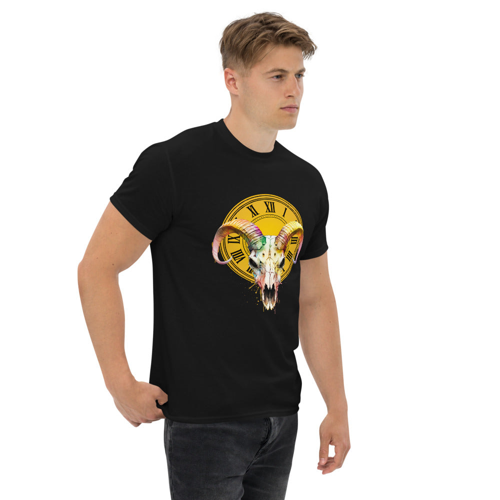 Goat Skull & Clock T-Shirt (Unisex)